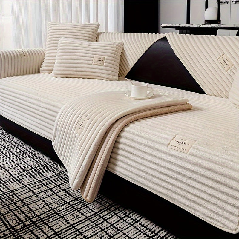 Роскошная плюшевая накидка на диван, противоскользящая, для домашних животных, защита для гостиной