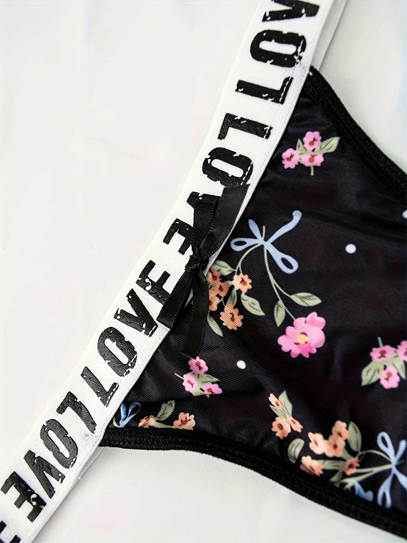 Women's Floral Lace Low Waist Thong Panties Sexy Lingerie