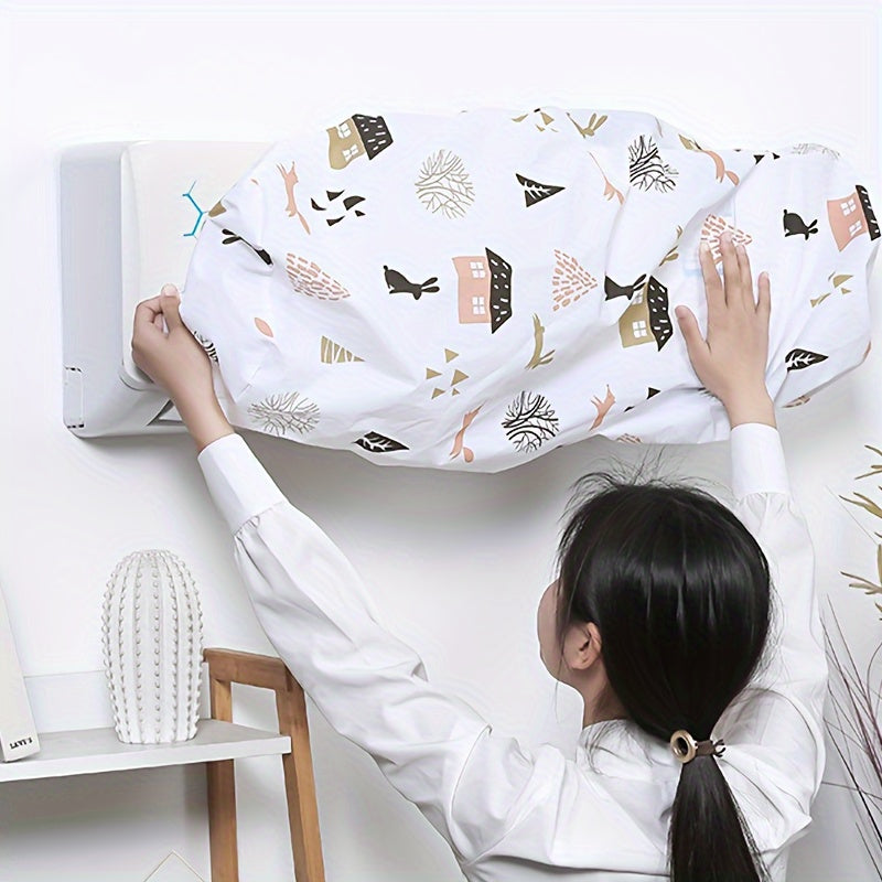 Universal Fit Air Conditioner Dust Cover Washable Elastic Material Easy Installation