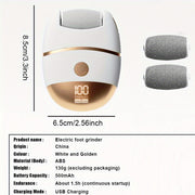 1 LED ko'rsatkichli zaryadlanadigan elektr oyoq maydalagichi, oyoqlar uchun, makkajo'xori olib tashlash vositasi, oyoq parvarishi va kesish to'plami. Simsiz, 2 maydalash boshli, 2 tezlikda. Erkaklar va ayollar uchun mos. Yumshoq