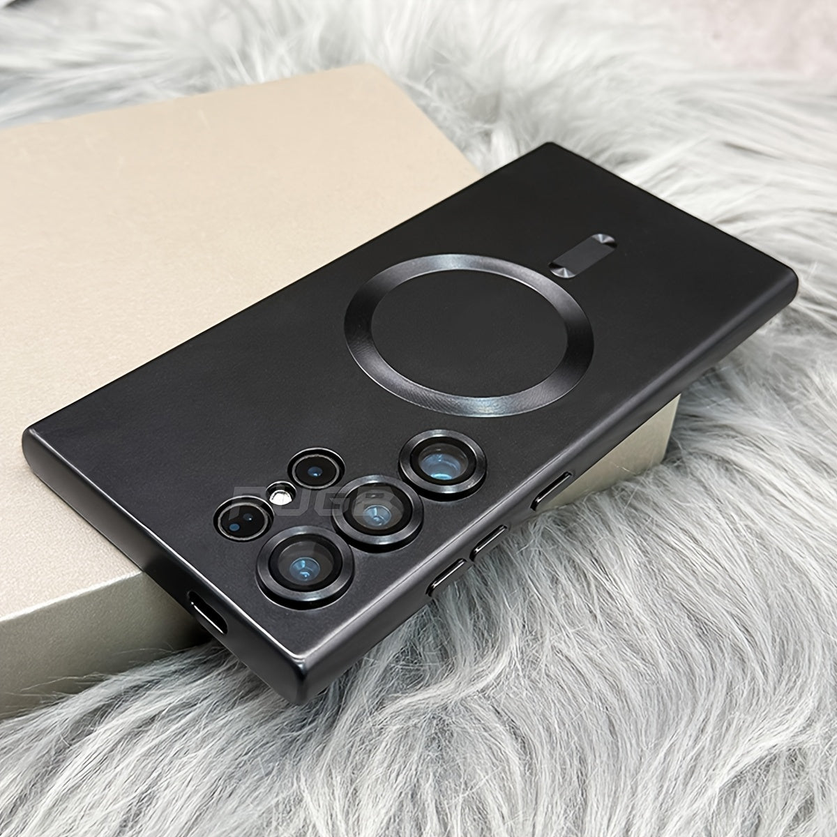 Luxury Matte Magnetic Soft Bumper Phone Case for Samsung Galaxy S21 Ultra Plus with Lens Protector and Wireless Charging