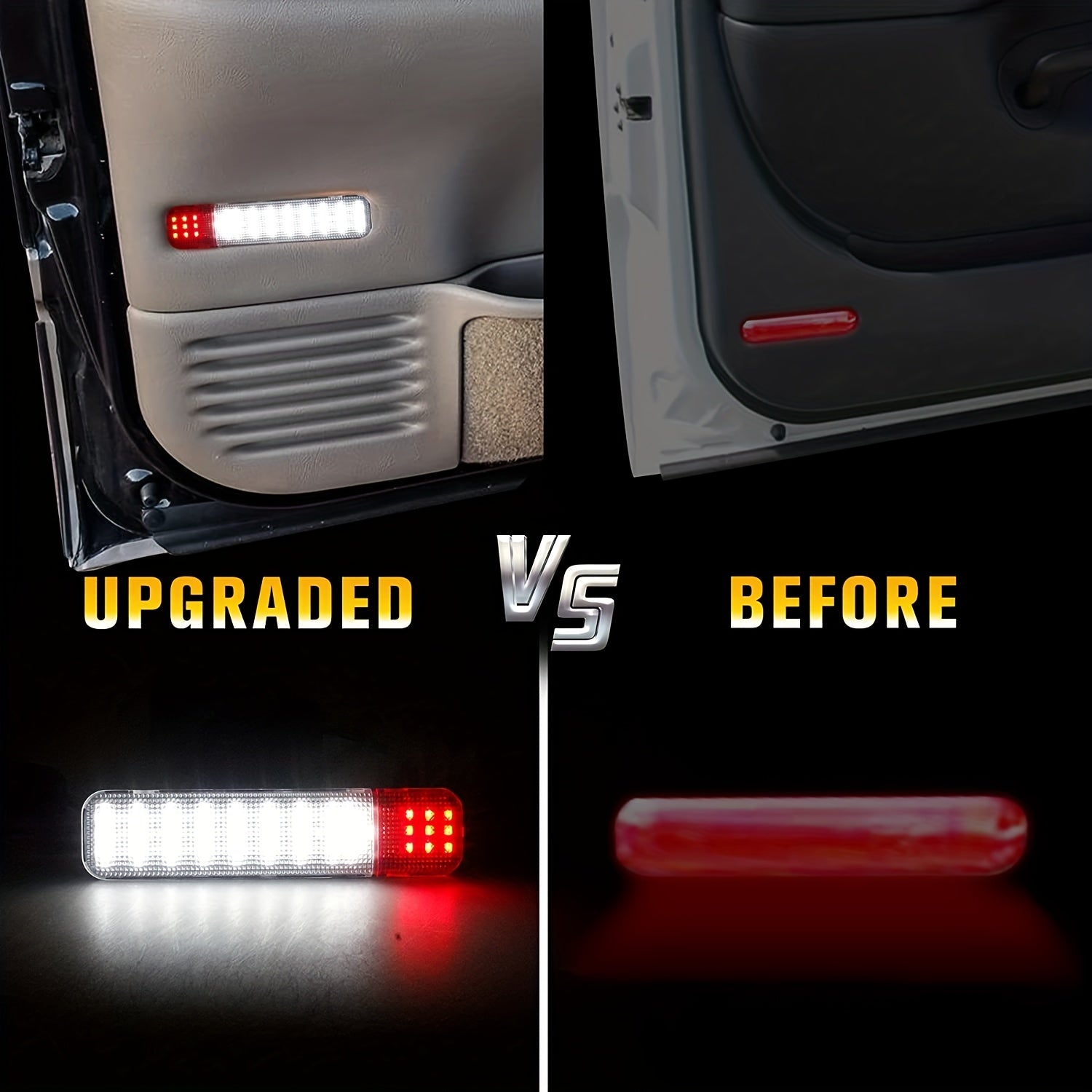 White LED Door Courtesy Light 2pcs for Trucks Interior Illumination