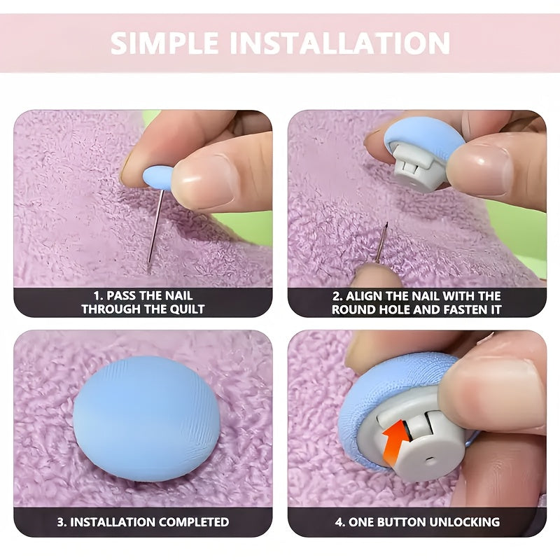 Set of 4 Duvet Clips Polypropylene Sheet Fasteners Quilt Cover Stabilizers Bedding Buckles