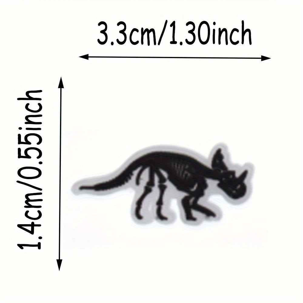 Unisex Kids PVC Dinosaur Shoe Charms Fluorescent Black and White Glowing Accessories