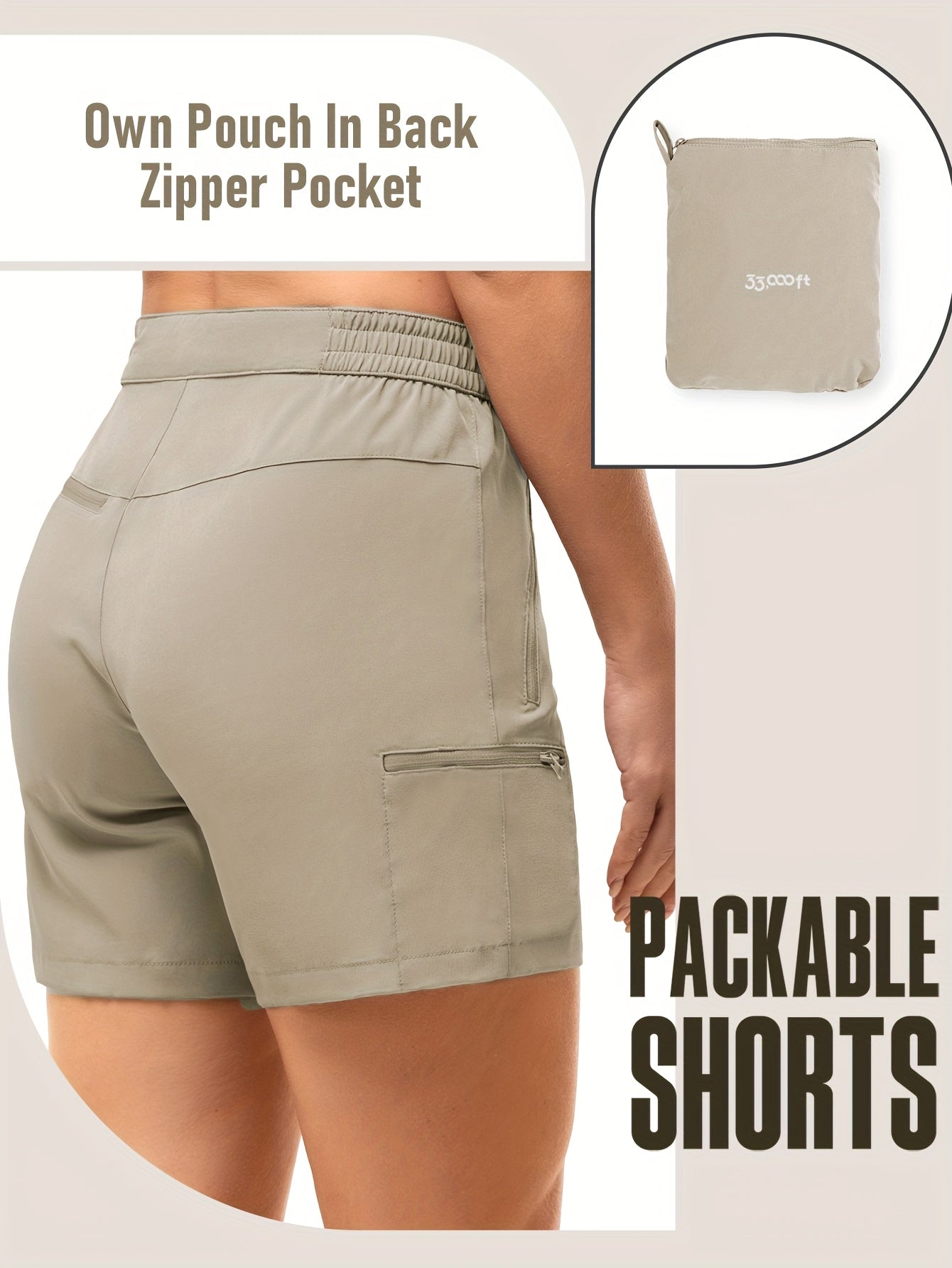 Women's Quick Dry Golf Shorts 12.7 Inch Inseam Stretch Packable Casual