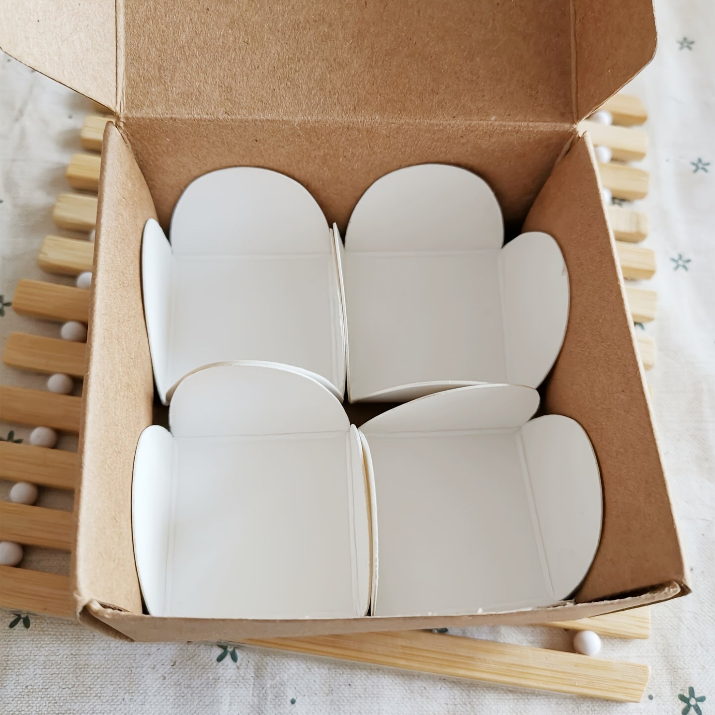 50 Pack Kraft Paper Chocolate Mats for Baking and Candy Packaging