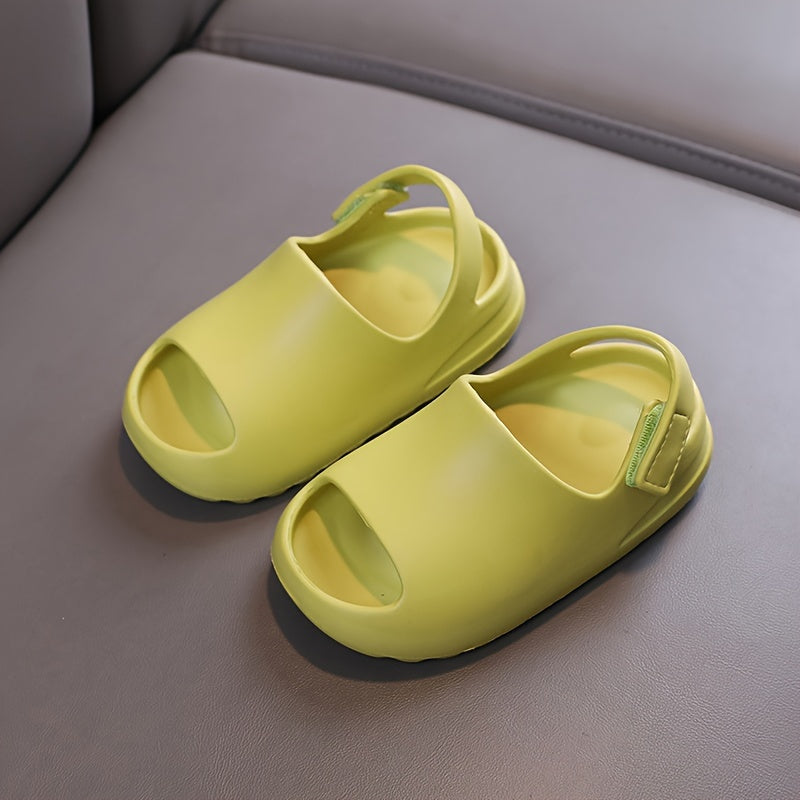 Детские тапочки-слипоны из EVA для мальчиков и девочек, для дома и улицы, повседневные, однотонные
