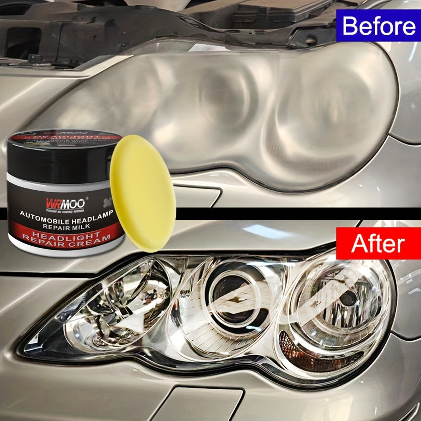 Car Light Restoration Kit Crystal Clear Scratch Remover Liquid Yellow Polish
