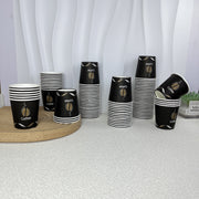 Pack of 50 Disposable 4oz Paper Cups for Espresso, Snacks, and Mouthwash