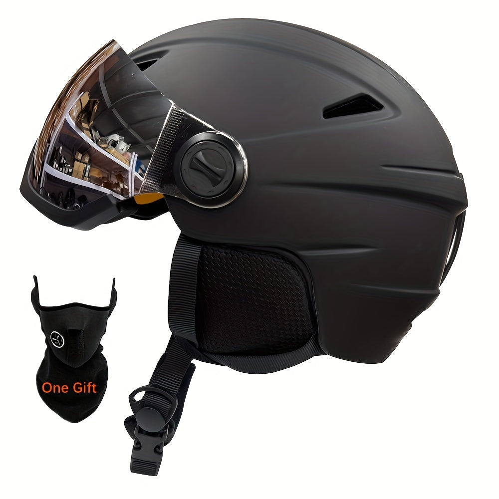 Ski Helmet with Goggles Breathable Lightweight Winter Sports Universal Fit