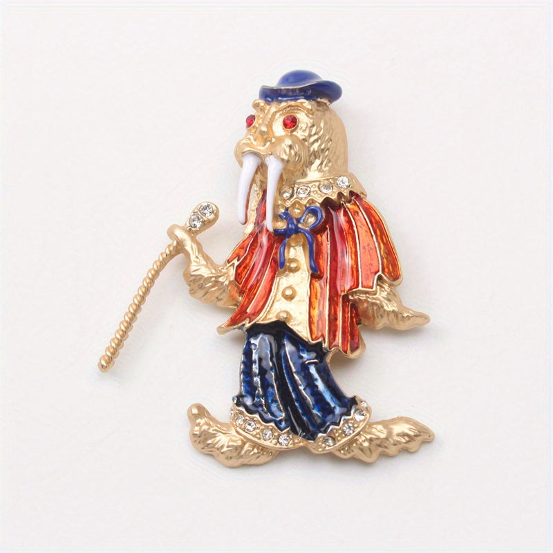 Vintage Antik Dengiz asirligi ayiqlari brosh pin emal rhinestone hayvon zargarlik buyumlari aksessuari