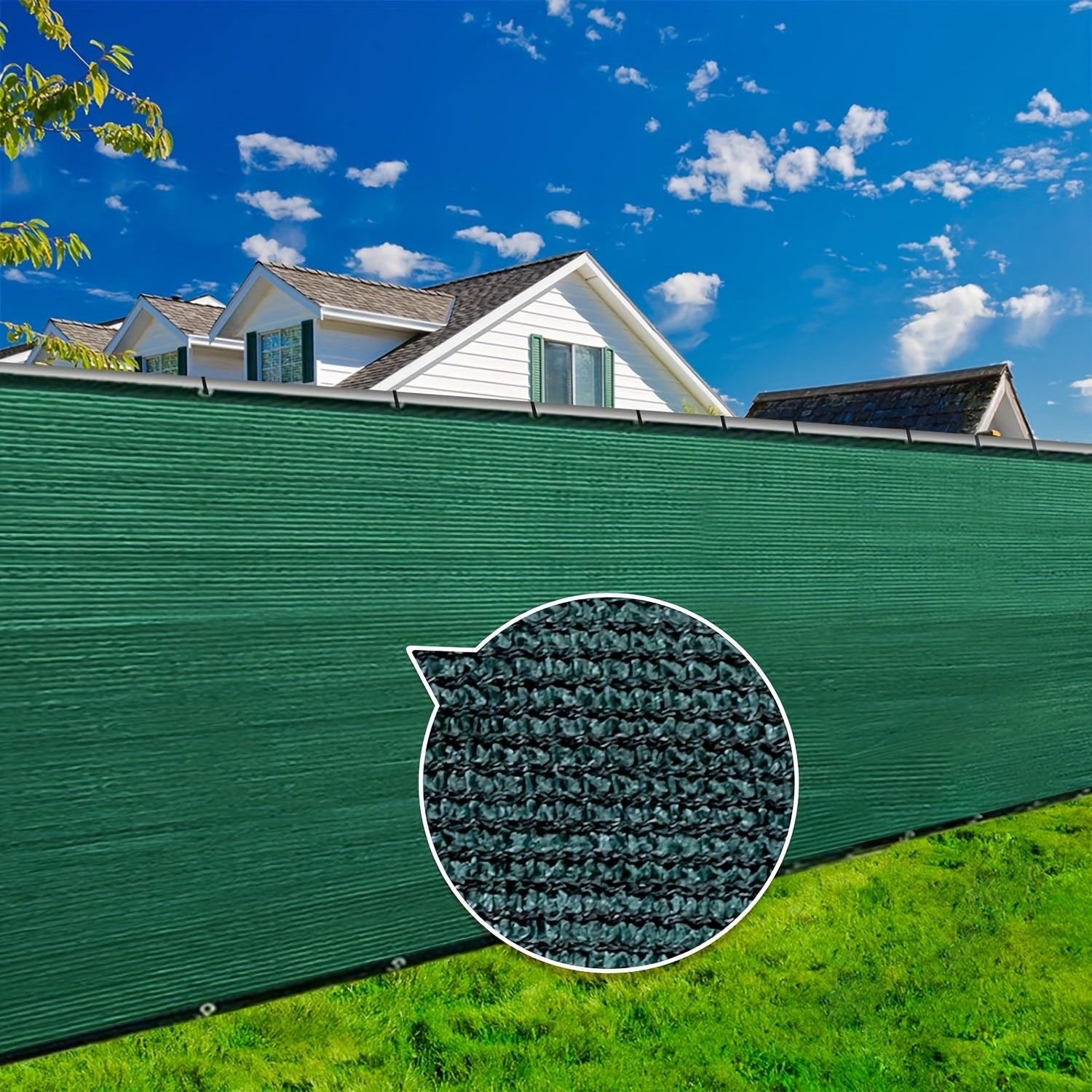 Privacy Fence Screen with Grommets Green UV Block Shade Net for Outdoor Fencing