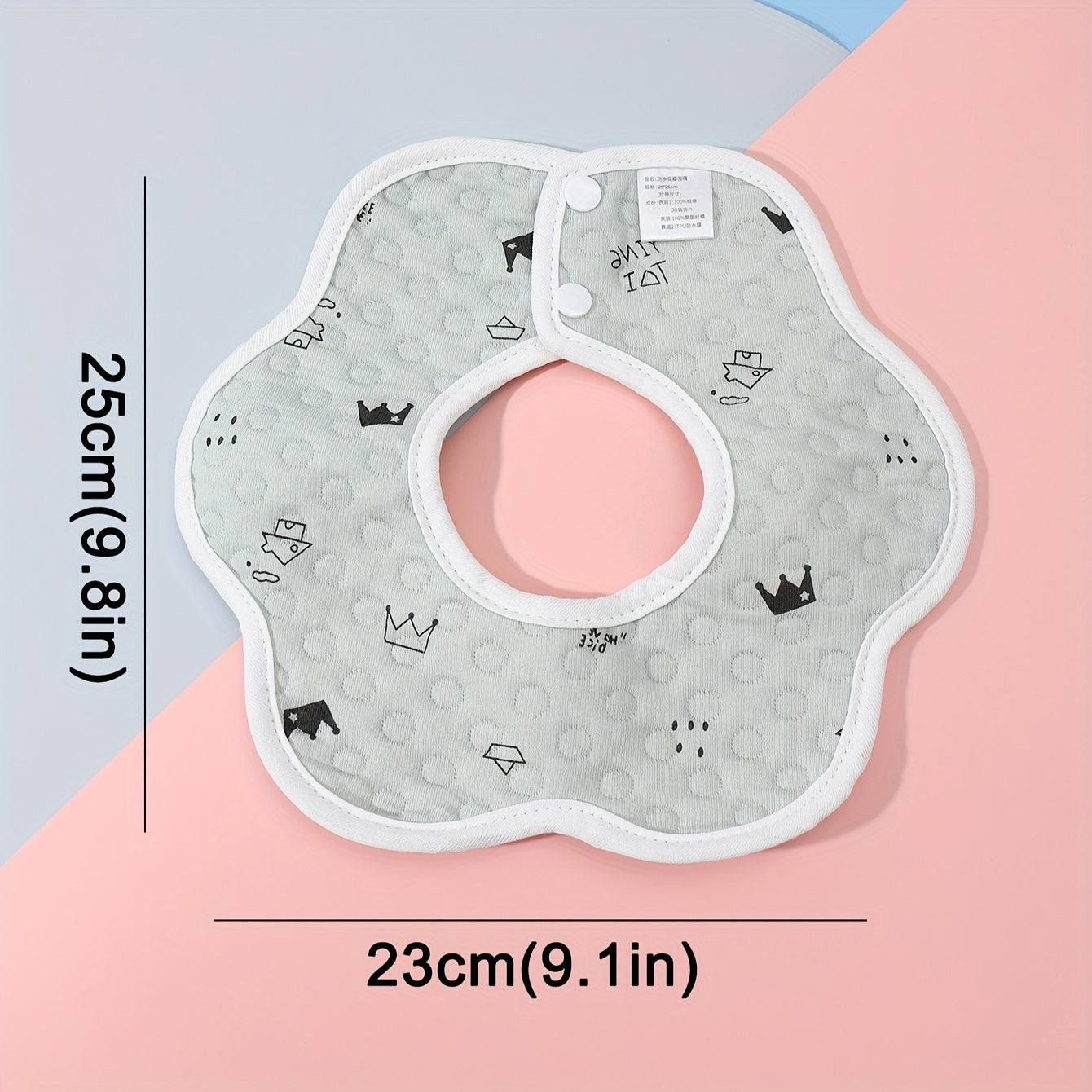 Set of 5 Soft Cotton Baby Bibs Waterproof Cartoon Designs for Feeding and Gifts