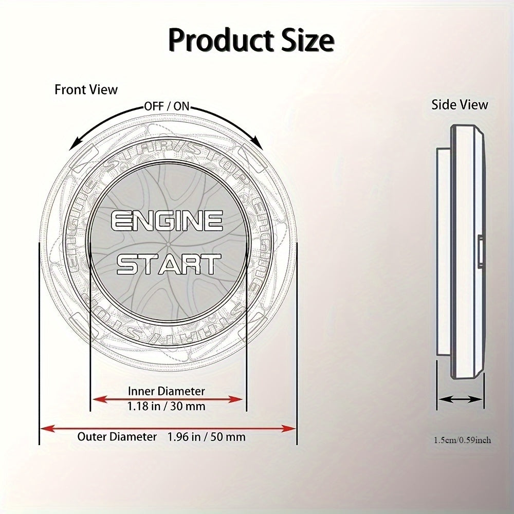Universal Car Motorcycle Ignition Cover Durable Easy-Install Rotary Unlocking