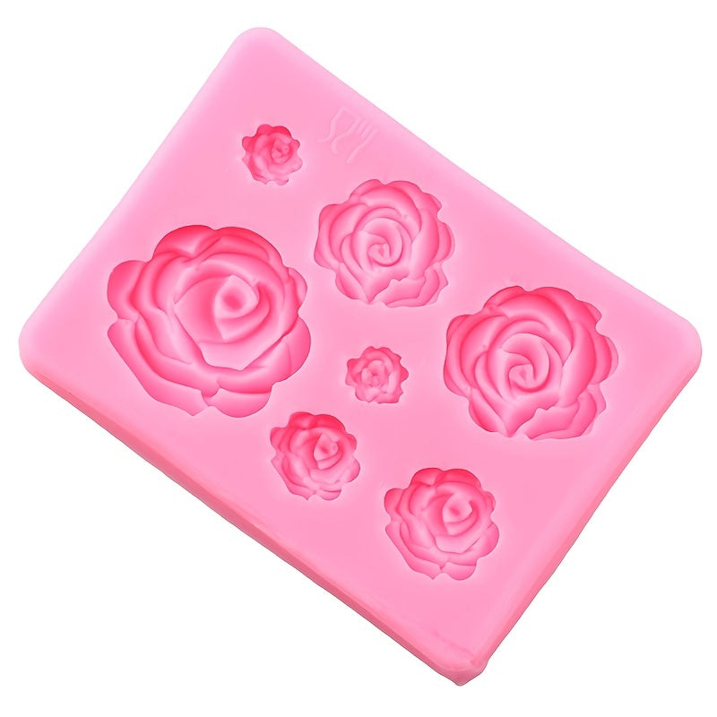 Silicone Rose Flower Mold for Wedding Cupcakes Cakes Chocolates Gummies