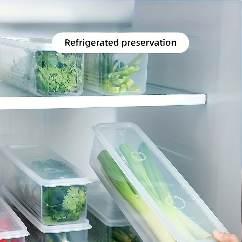 Set of 2/6 Plastic Food Storage Containers for Refrigerator, Vegetable Keeper