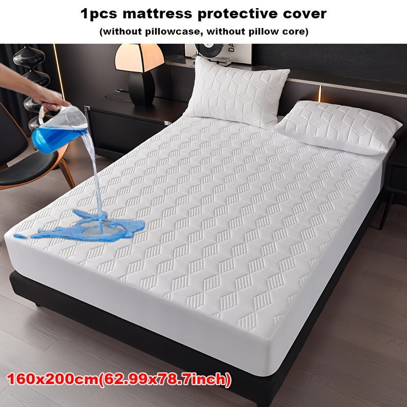 Waterproof Mattress Protector Cover Machine Washable Quilted Polyester PU Inner Layer for Bed Hotel Living Room