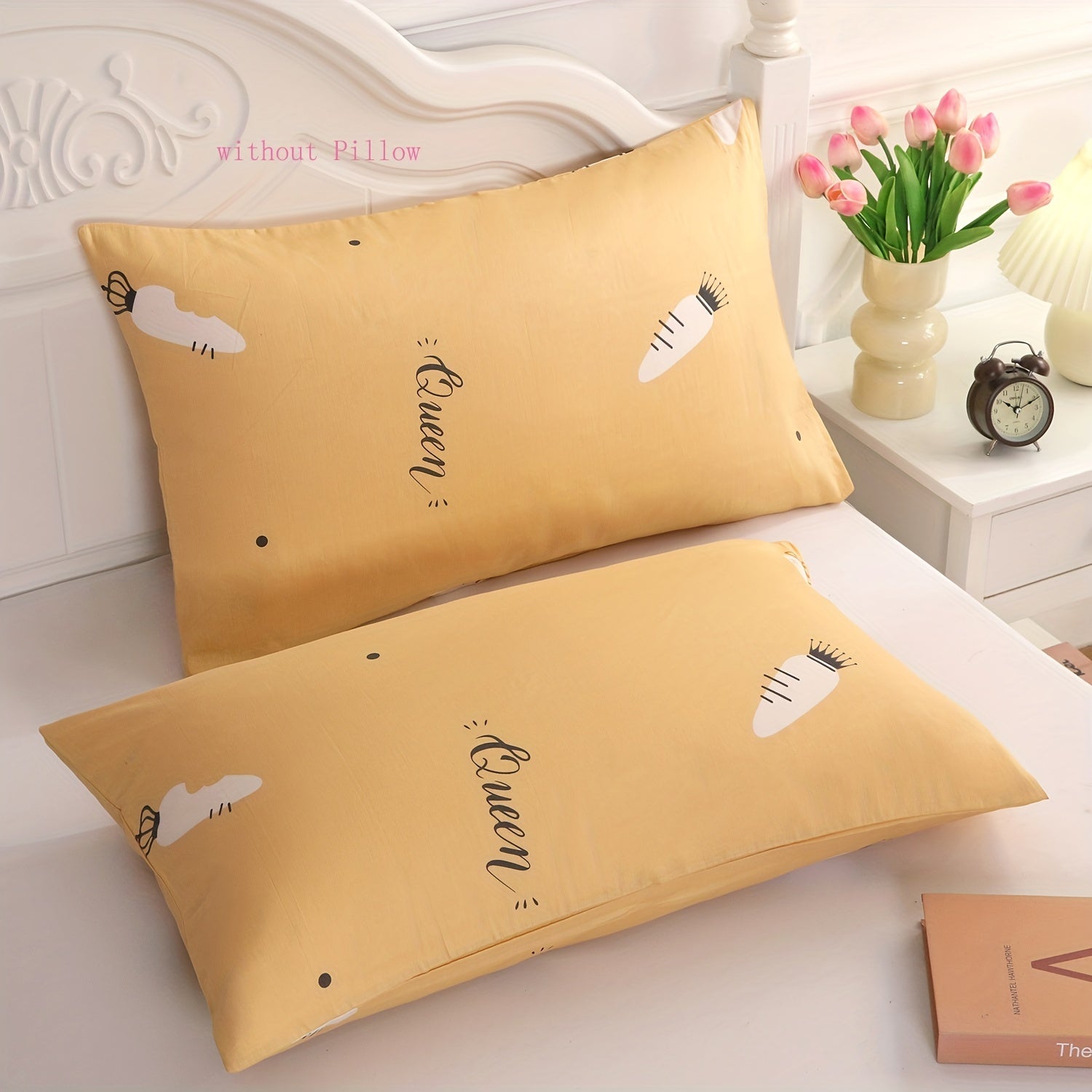 Set of 2 Cotton Pillowcases with Cartoon and Nature Designs, Breathable, Easy to Clean
