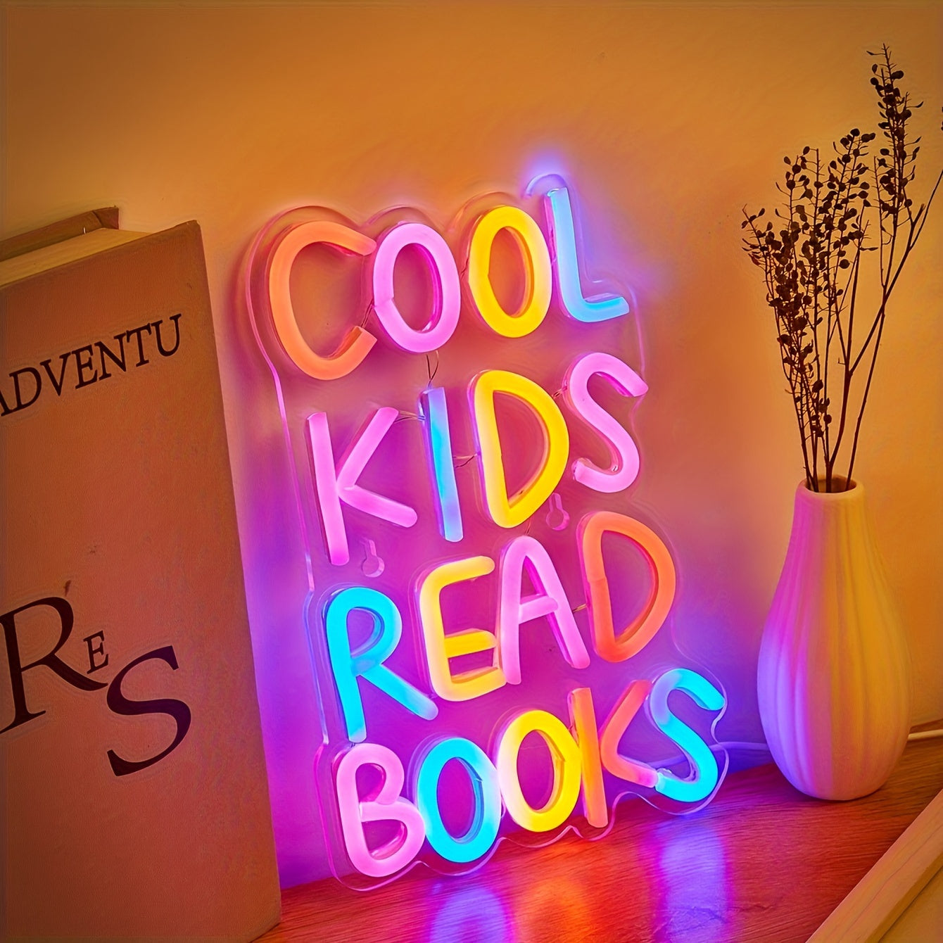 Plastic Neon Sign for Kids Room or Home Decor USB Powered Switch Control