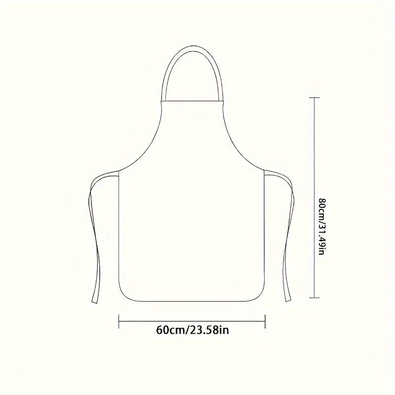 Полиэстерный фартук для ногтевого искусства, кулинарии, садоводства, регулируемый шейный ремень