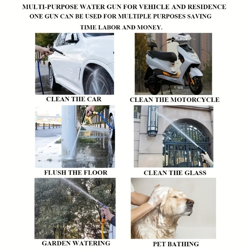 Pistola de agua a alta presión para limpieza de coches y riego de jardines