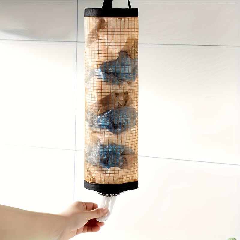 Mesh Dispenser Organizer for Plastic Bags and Reusable Shopping Bags Kitchen Storage