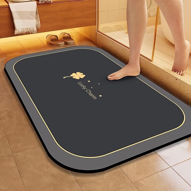 Ultra-Absorbent Non-Slip Bathroom Mat with Diatom Mud Floor Rug Quick-Dry