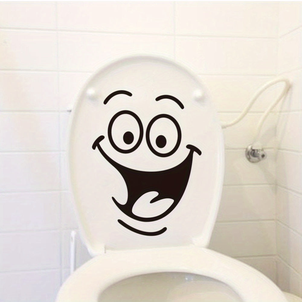 Smiling Face Sticker Removable Self-Adhesive Decal for Car Walls Laptop