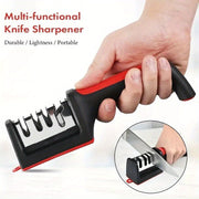 Professional Diamond/Ceramic Rod Sharpener 4 funksiyali: Pichoqning o'tkirligini tez tiklash, xavfsiz dizayn, oshxona asboblari uchun 4 bosqichli o'tkirlashtirish toshi, elektr energiyasi talab qilinmaydi. U uzoq muddatli plastik materialdan tayyorlangan.