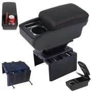 Universal Car Center Console ABS Double Storage Cup Holder Phone Slot