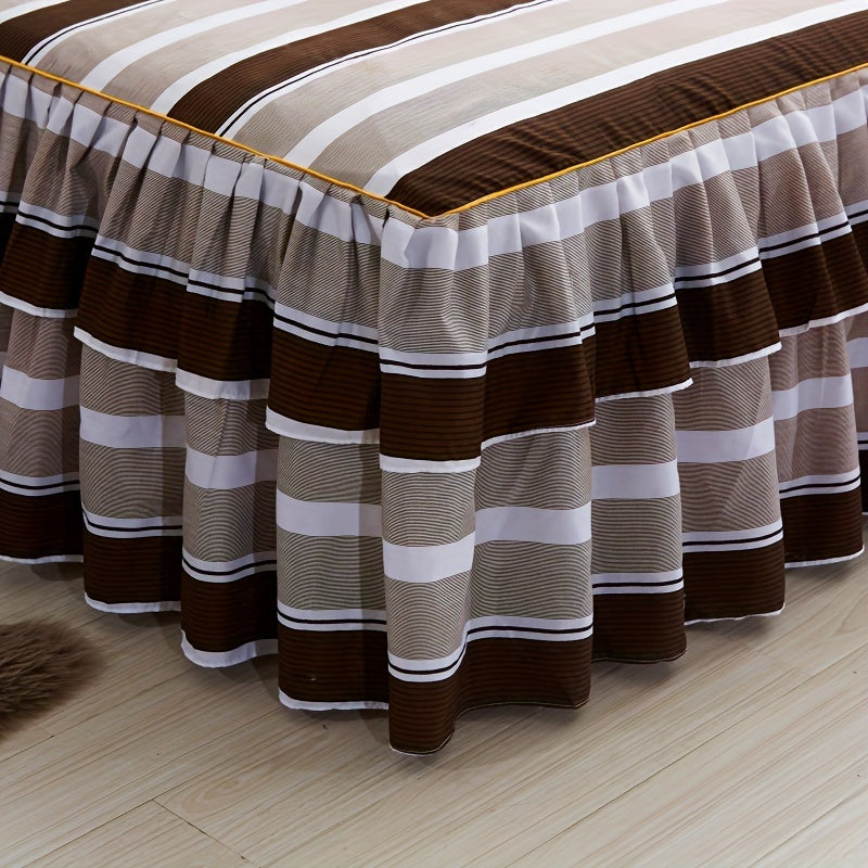 Ruffled Bed Skirt Floral Print Soft and Comfortable Fits All Beds