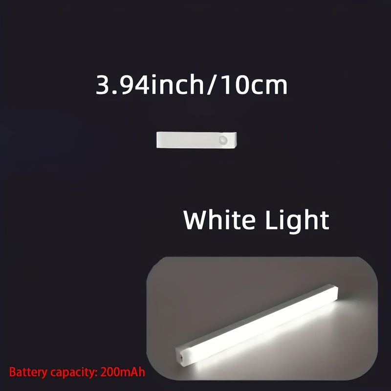 Magnetic Motion Sensor LED Light for Cabinets and RVs USB Rechargeable Adjustable Range White Warm Light