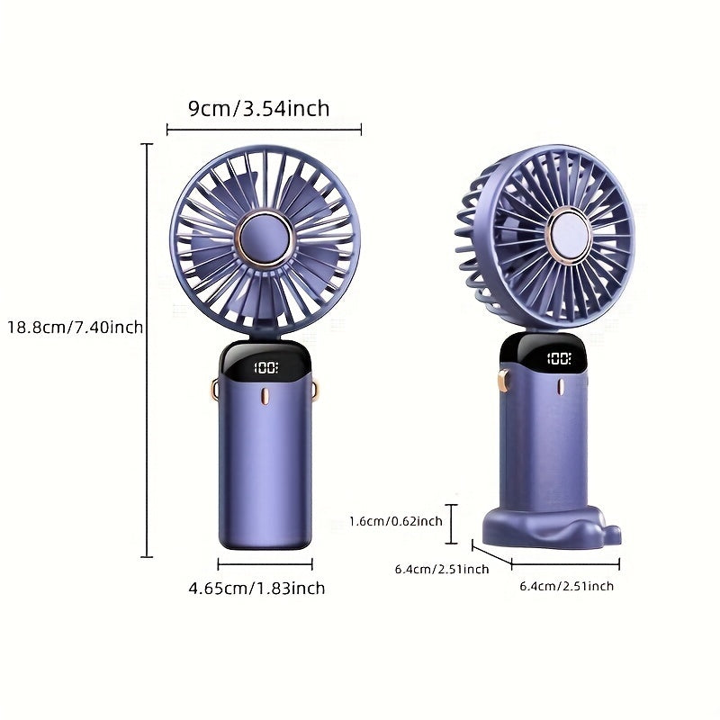 Portable Handheld Fan with Aromatherapy Large Wind Quiet Electric for Outdoor Use