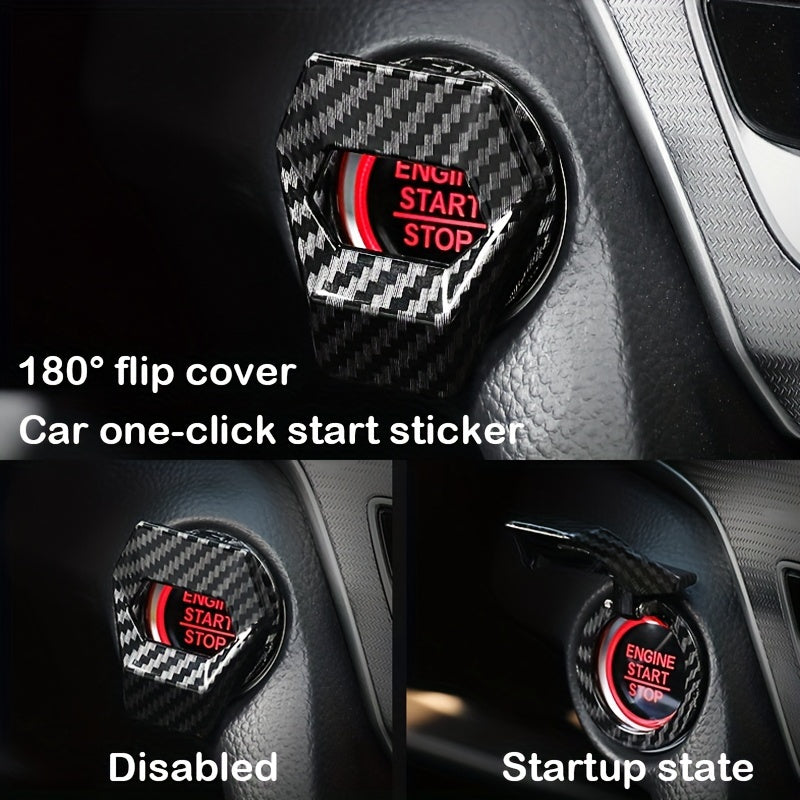 Universal Car Push-Button Start Switch Protective Cover Black Durable Silicon