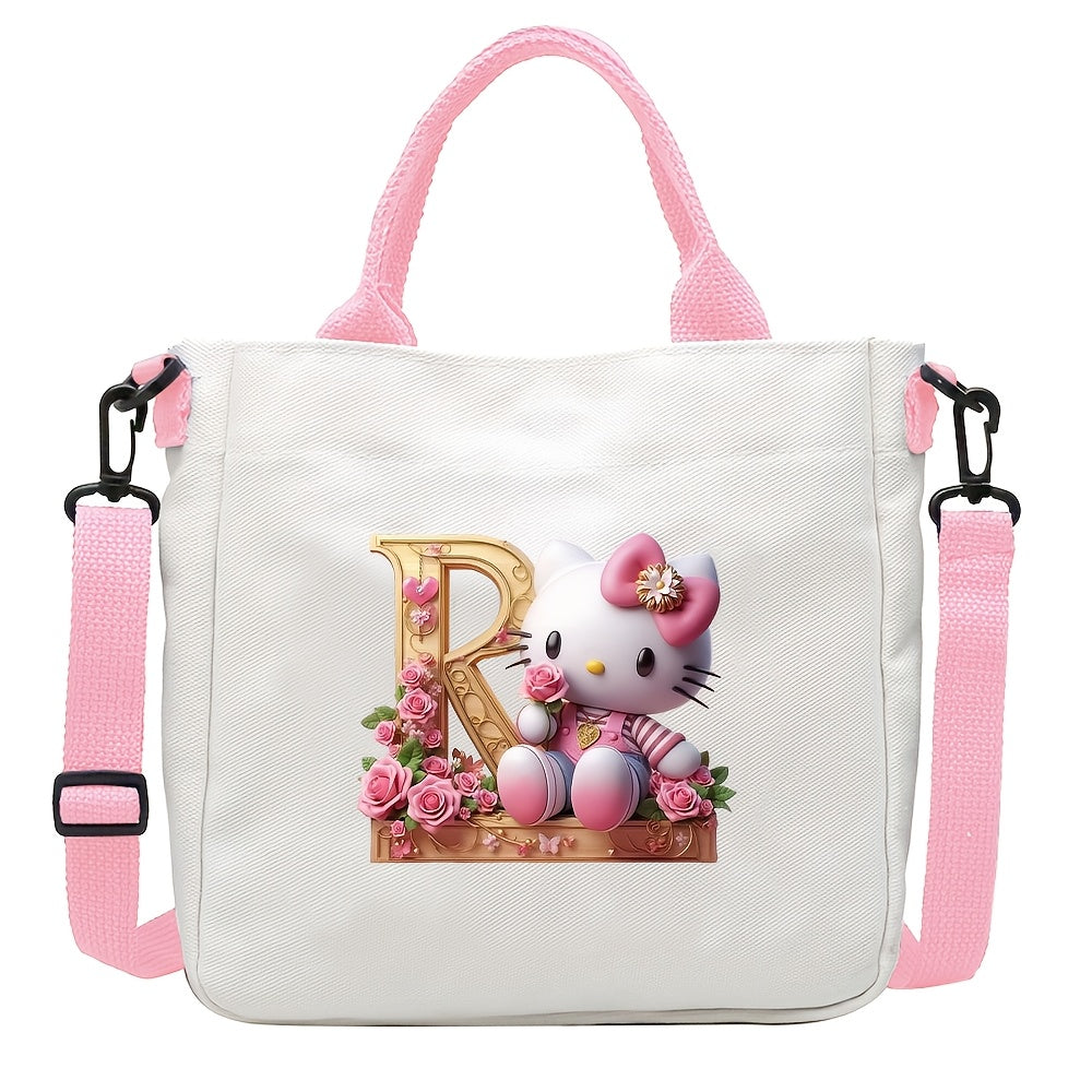 A-Z Letter Design Crossbody Bag for Women Pink Large Capacity Lightweight