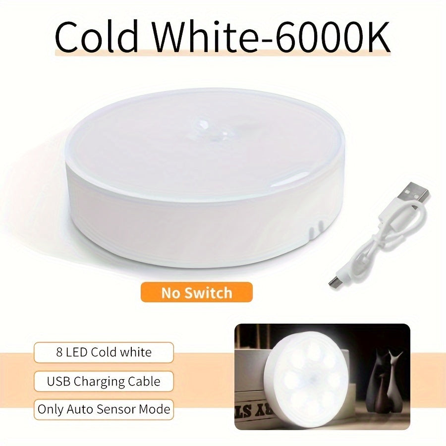 Motion Sensor LED Night Light with USB Power Wireless Magnetic Mount for Kitchen Stairs Closet