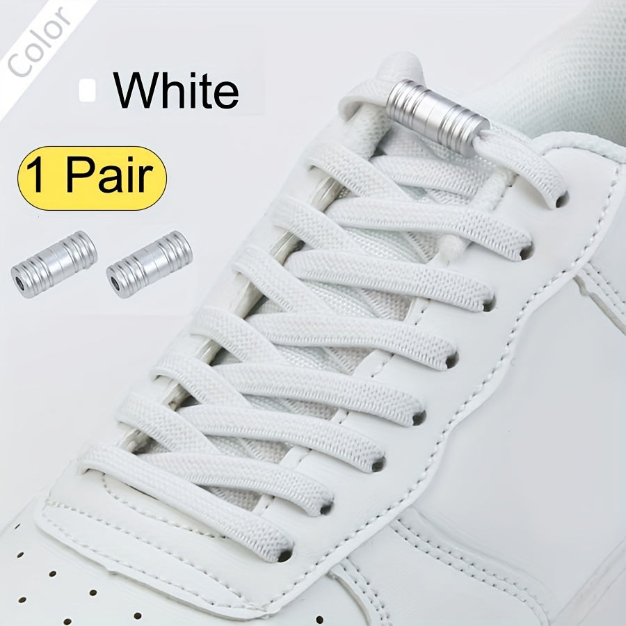 No-Tie Elastic Shoelaces for Sneakers and Casual Shoes 1 Pair Multicolor