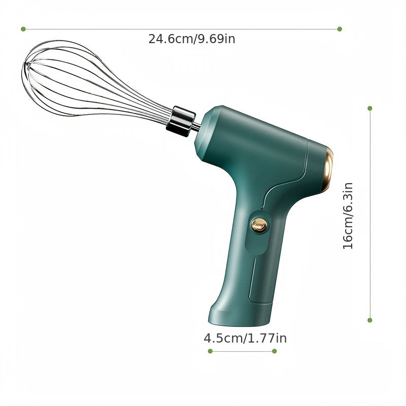 Stainless Steel Rechargeable Electric Whisk for Eggs and Milk Kitchen Tool