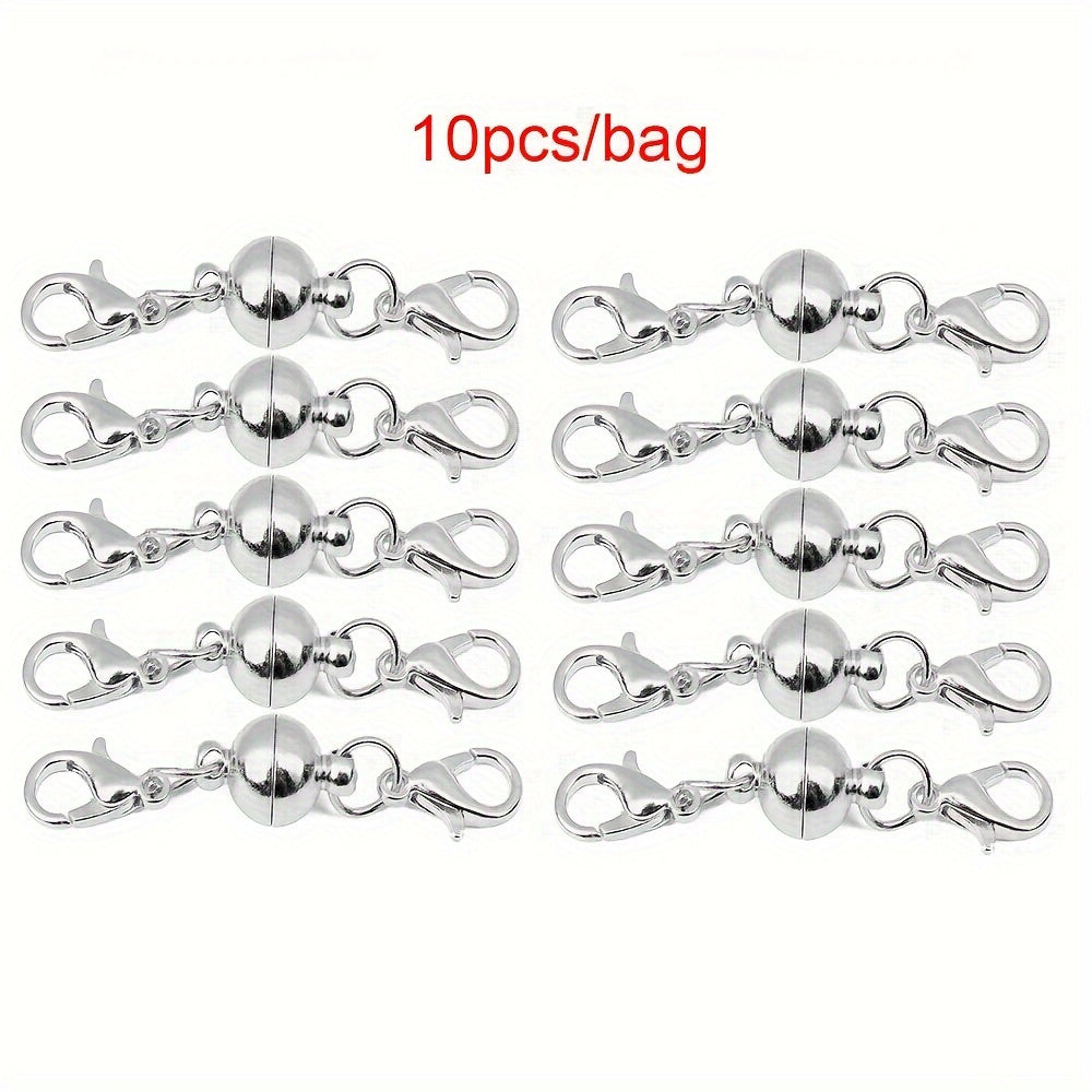 Juego de 10 broches y conectores redondos para joyería para collares y pulseras