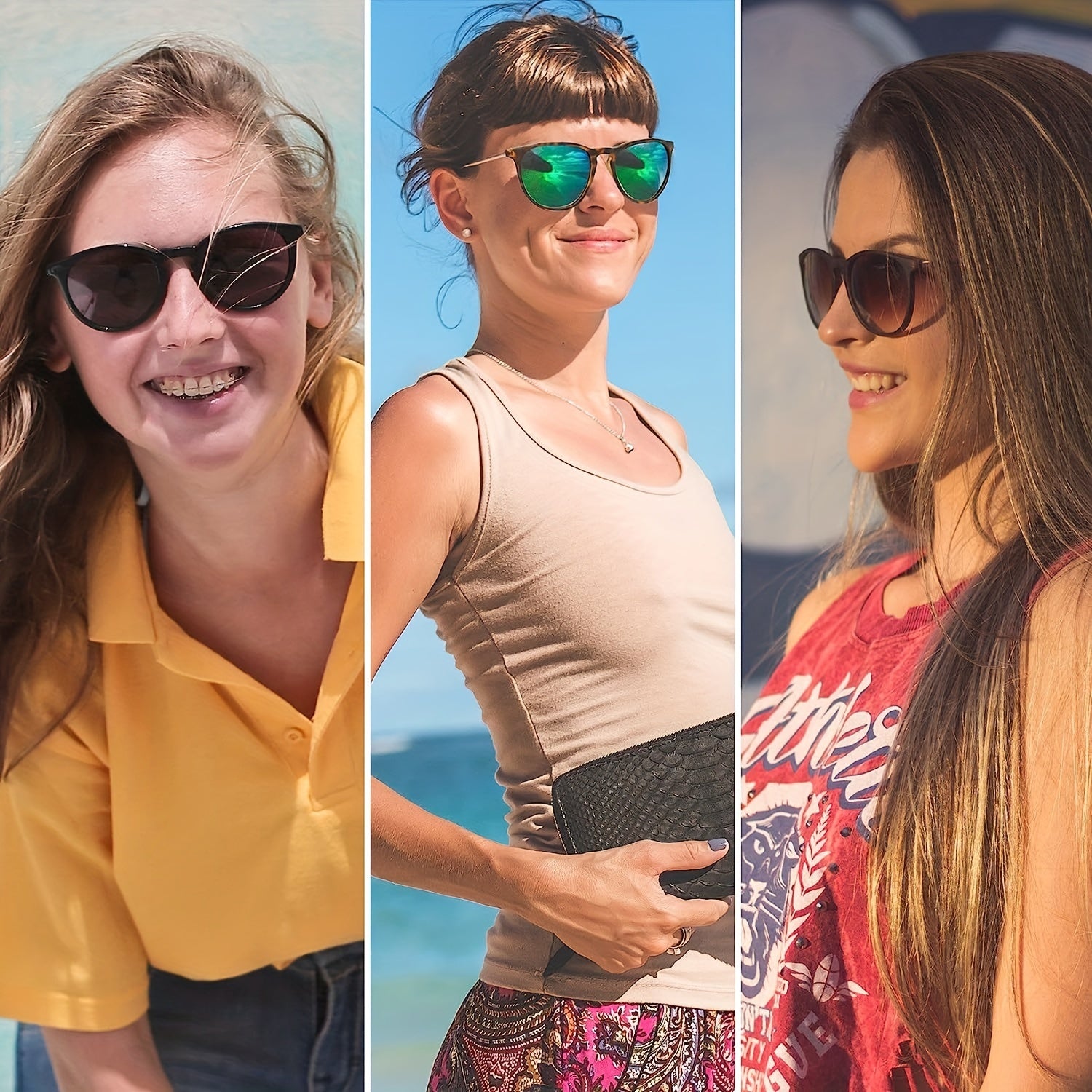 Gafas de sol redondas polarizadas unisex para conducir, playa, viajes, regalo