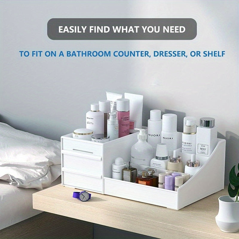 Plastic Cosmetic Drawer Organizer for Lipstick and Skincare No Electricity Needed Storage Box