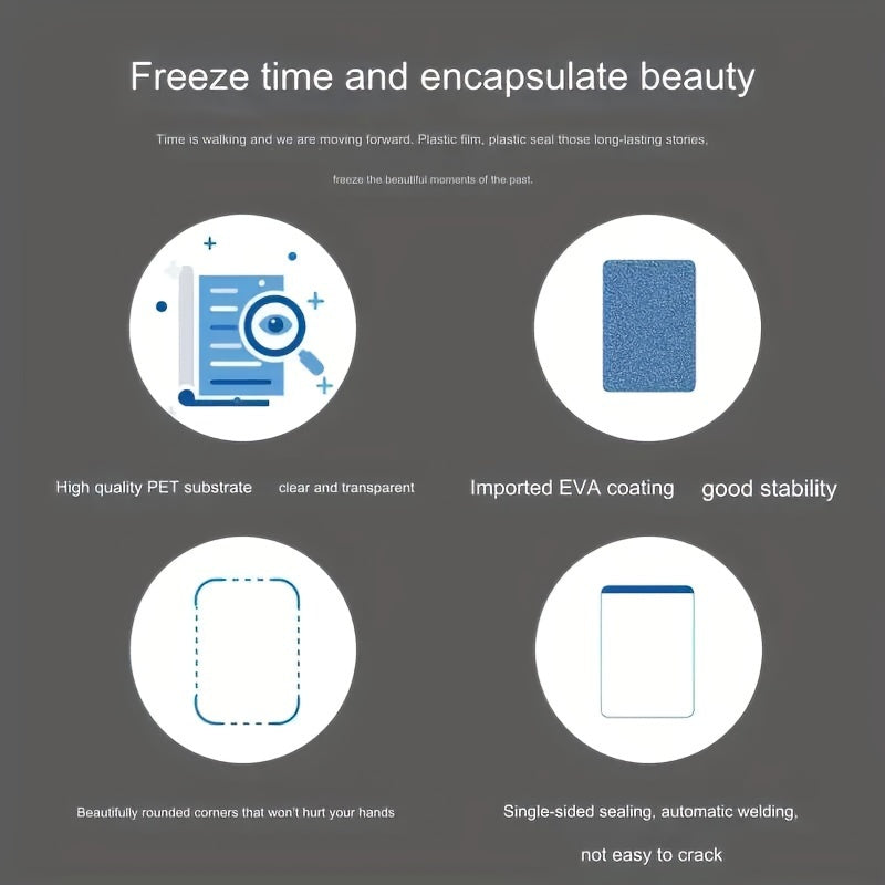 100 Pack Clear Laminating Sheets 22x32 cm Waterproof 5 Mil for Documents