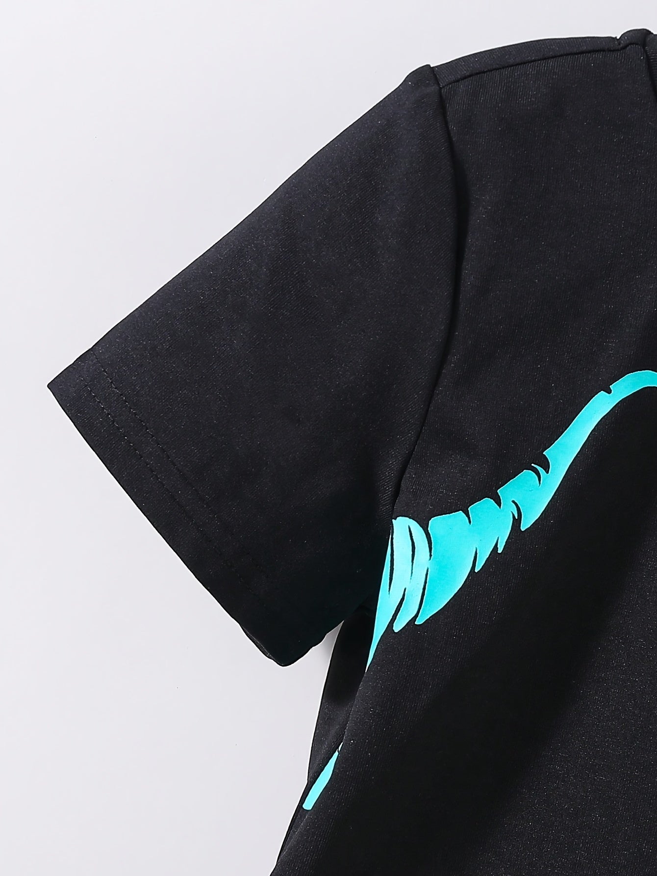 Boys' Dinosaur Print T-Shirt and Shorts Set Polyester Blend Summer Casual Kids 12 and Under