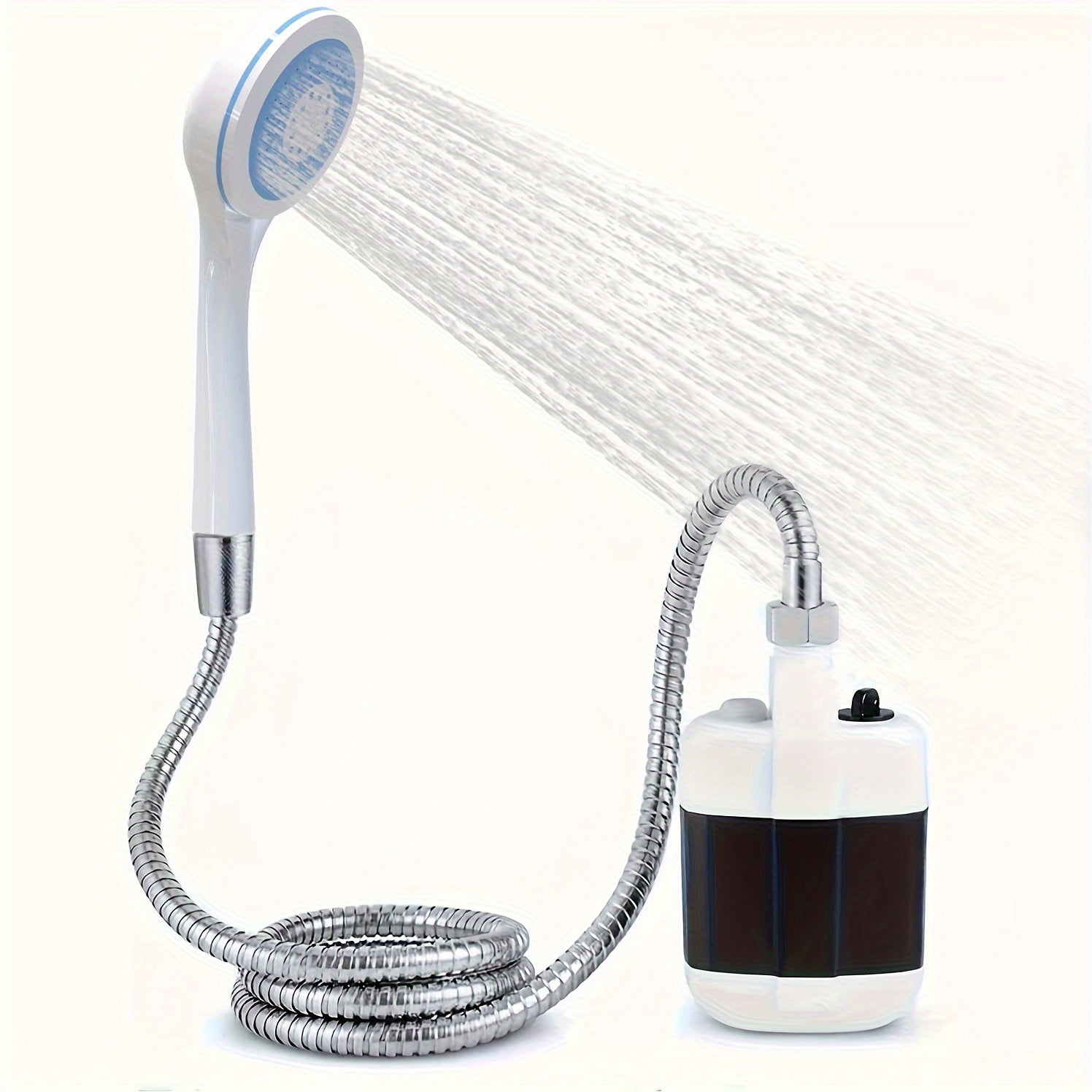Portable Camping Shower Handheld Water Pump with Filtration 4-5L/min
