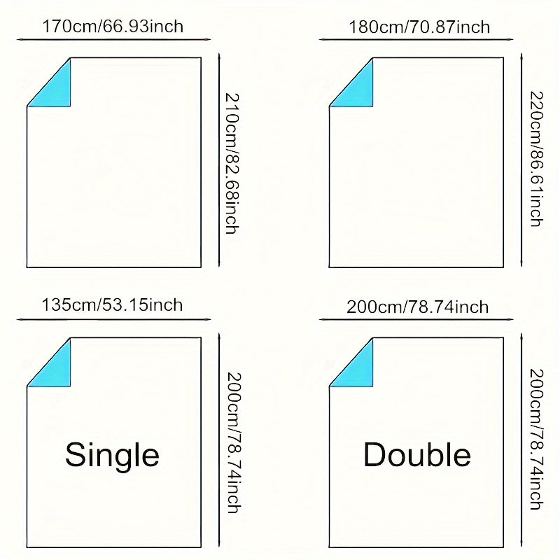 Reversible Plaid Comforter All-Season Quilted Duvet Insert Medium Weight Polyester 9 Sizes