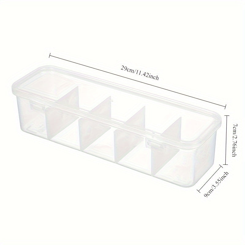 Clear Plastic Desk Organizer with Multiple Compartments for Home Office Storage