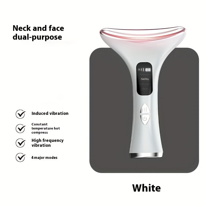 4-in-1 USB Rechargeable Facial and Neck Massager with 4 Modes Ergonomic Design