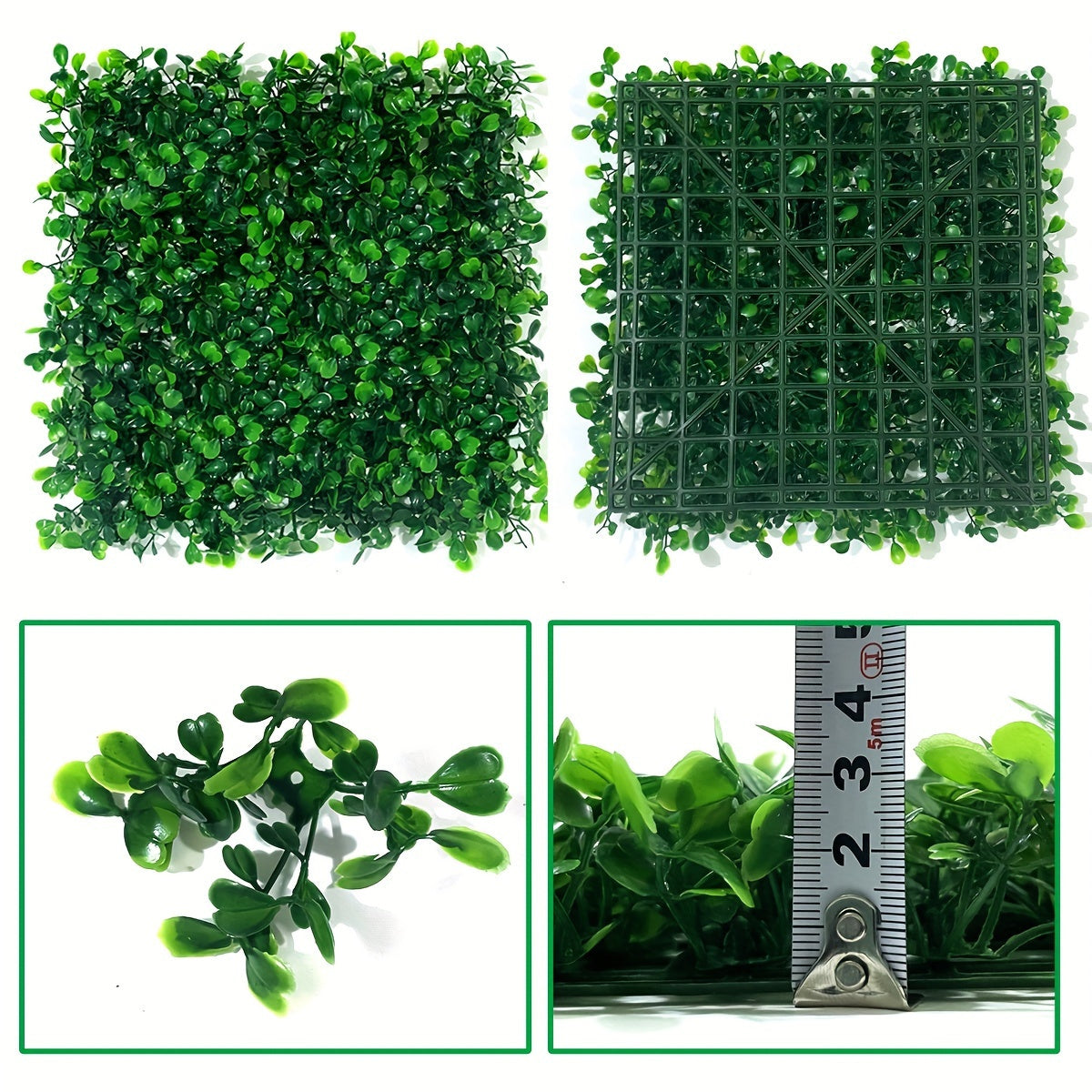 Artificial Boxwood Fence Panels Set UV Protected Green Indoor Outdoor Garden Privacy Decorative