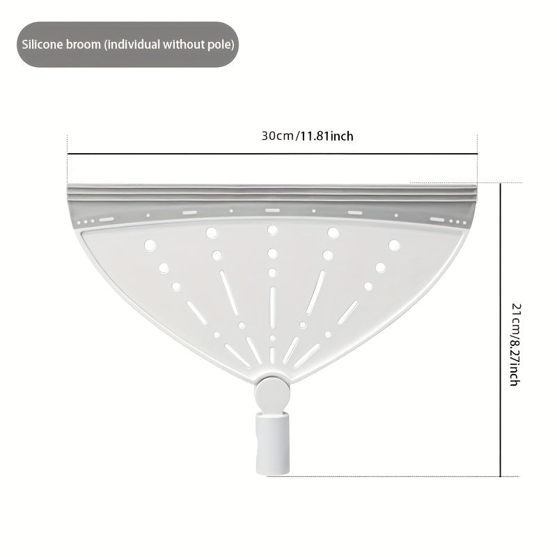 Ko'p funktsiyali derazalarni tozalash asbobi, 7 ta cho'tka boshli va shisha chizish uchun scraper bilan