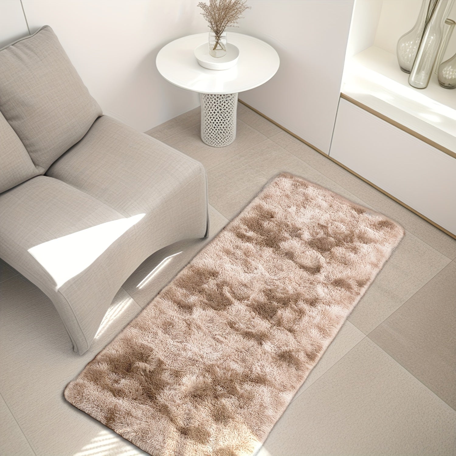 Plush Faux Fur Area Rug - Luxuriyali yumshoq, sirpanmaydigan, uzoq muddatli va tozalash oson - Uyingizdagi har qanday xona uchun mukammal, tanlash uchun turli ranglar mavjud.